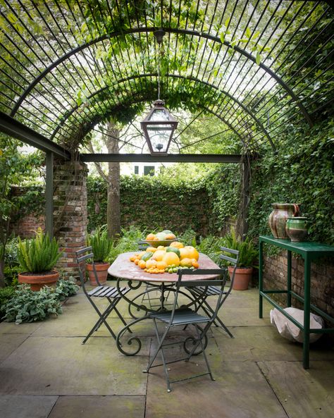 Iron Pergola, Pergola Diy, Metal Pergola, Pergola Design, Garden Vines, Outdoor Dining Room, Garden Wallpaper, Wooden Pergola, Backyard Pergola