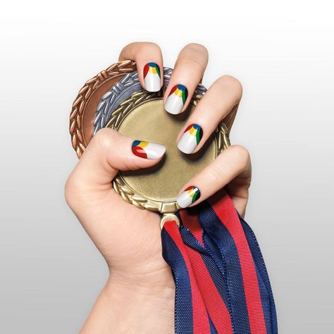 Olympic Nails, Nails 2014, Olympic Party, Nails Only, Cute Nail Art, Acrylic Nail Art, Birthday Nails, Fancy Nails, Swag Nails