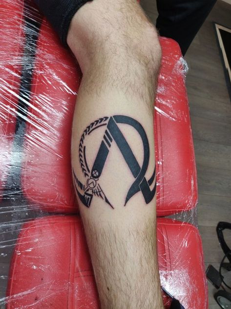 Chi Rho Tattoo, Alpha Tattoo, Omega Tattoo, Alpha And Omega Symbols, Alex Tattoo, Trinity Tattoo, Alice And Wonderland Tattoos, Alpha Legion, Evil Eye Tattoo