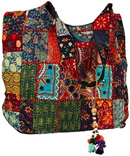 Organic Quilt, Moda Hippie, Floral Print Jacket, Hippie Bags, Red Quilts, Boho Bags, Patchwork Bags, Large Shoulder Bags, Weekender Tote