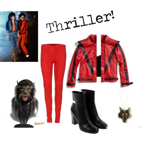 "Michael Jackson Thriller" by constancesimmo on Polyvore Michael Jackson Costume Women, Michael Jackson Outfits For Women, Thriller Costume Ideas, Michael Jackson Thriller Costume, Thriller Costume, Michael Jackson Halloween, Michael Jackson Costume, Michael Jackson Outfits, Costume Ideas Women