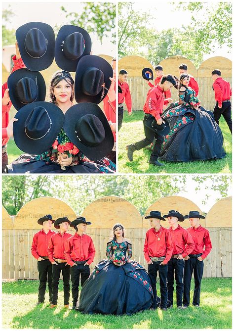 We had the honor of capturing a truly memorable Quinceañera event for Jaquelin. Held at the picturesque Rancho La Huerta in Lynwood, IL, the celebration was an enchanting mix of tradition, beauty, and joy, perfectly framed by the sunny and warm weather. Quince In Rancho, Black And Red Decor, Red Decor, Memory Lane, Quince, Quinceanera, Warm Weather, How To Memorize Things, Black And Red