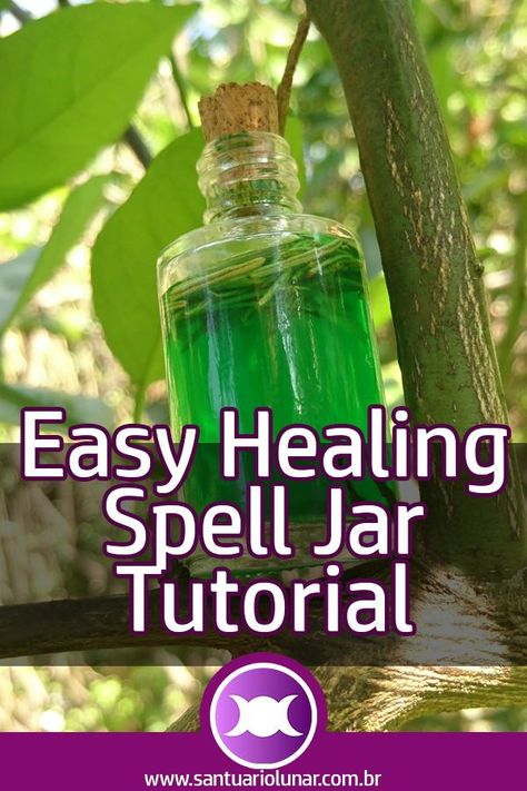 Suffering from diseases or pain in general? Santuário Lunar brings a magickal solution! Learn how to craft an easy healing spell jar in this tutorial DIY magick. #Witchcraft #Magick #Pagan #Spell Healing Spell Jars Recipes, Healing Spell Jar, Healing Spell, Witches Jar, Wicca Recipes, Jar Spells, Witch Bottles, Spell Jars, Grain Alcohol