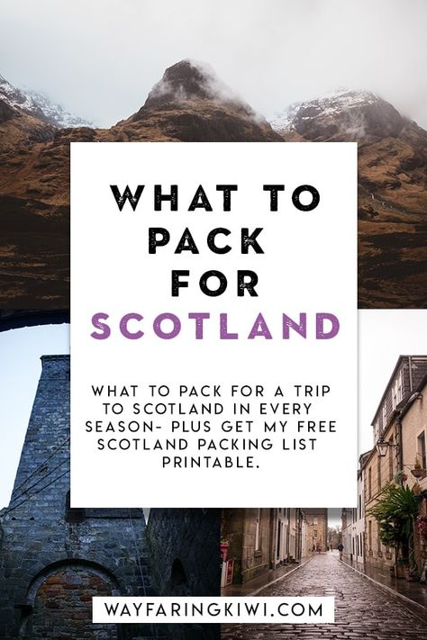 Packing List Autumn, Spring Scotland, What To Pack For Scotland, Pack For Scotland, What To Wear In Scotland, Autumn Scotland, 30 Bucket List, Packing List Spring, Scotland Packing List