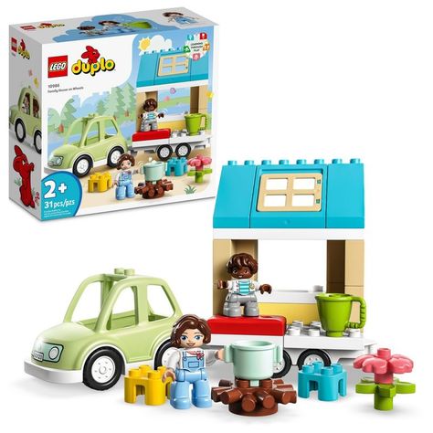 Lego Duplo Family House On Wheels 10986 Building Toy Set : Target Lego Duplo Town, Lego Duplo Sets, Preschool Learning Toys, Shop Lego, Lego Minecraft, Buy Lego, Lego Creator, Toy Blocks, Construction Toys