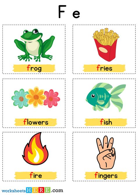 Things That Start With F Letter with Pictures, Alphabet F Words Examples - WorksheetsHere.com F Words For Kids, Letter A Words, F Pictures, Cvc Worksheets, Core Words, Toddler Homeschool, Letter N Words, Toddler Arts And Crafts, Picture Letters