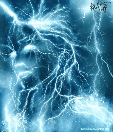 Magical Beings-Electric Elemental Lightning Art, Lightning Powers, Deep Books, Blue Lightning, Magic Aesthetic, Out Of The Blue, Drawing Style, Fantasy Aesthetic, Monster Art