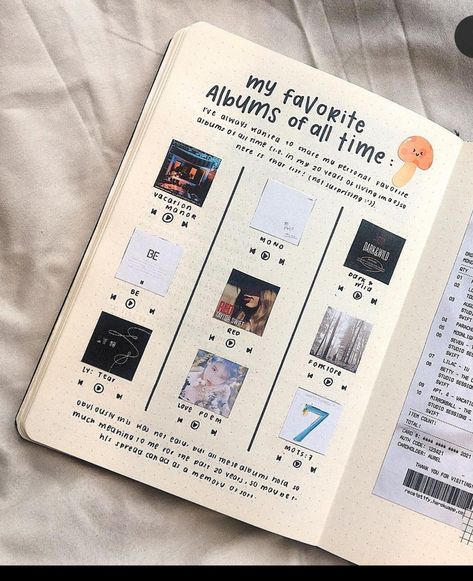 Tv Journal, Cer Nocturn, Journal Inspiration Writing, Music Journal, Bulletin Journal Ideas, Pretty Journals, Bullet Journal Aesthetic, Art Journal Therapy, Bullet Journal Design Ideas