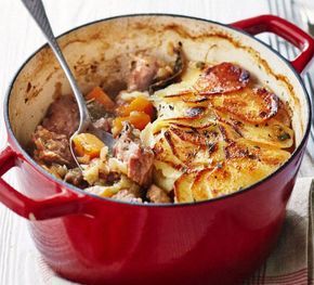 This easy lamb one pot takes classic comfort food and makes it healthier, without compromising on flavour Lamb Hotpot, Autumnal Food, Lancashire Hotpot, Hotpot Recipe, British Foods, British Recipes, Lamb Dishes, Lamb Stew, Paleo Lunch