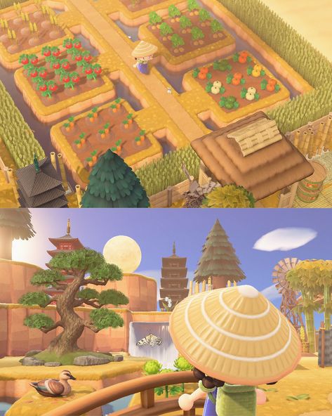 Acnh Idea, Tropical Farm, Island Layout, Ac Ideas, Tropical House Design, Animals Crossing, Album Journal, Animal Crossing Memes, Happy Home Designer