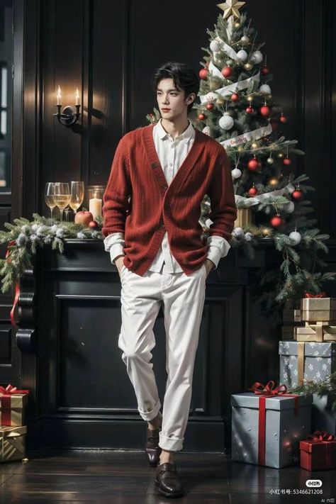 Male Christmas Photoshoot, Christmas Male Outfits, Male Christmas Outfit, Christmas Outfit Men Classy, Classy Christmas Outfit, Aesthetic Christmas Outfits, Christmas Outfit Aesthetic, Christmas Outfit Men, Xmas Outfit