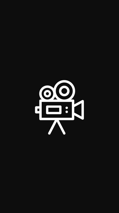 Film Icon Aesthetic Logo, Movie Icon Instagram Highlight Black, Instagram Highlight Covers Movie Black, Movie Logo Aesthetic, Icon Instagram Highlight Black, Instagram Highlight Black, Highlights Icon, Instagram Black Theme, Beauty Movie