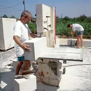 Autoclaved Aerated Concrete (AAC) - This Old House Panel House, Autoclaved Aerated Concrete, Aerated Concrete, Aac Blocks, Insulated Panels, This Old House, Concrete Garden, Tiny House Design, Picnic Table