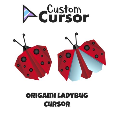 We made an origami ladybug because it is a symbol of the sun, luck, happiness, and harmony. The Origami cursor for a mouse with a beautiful Ladybug! Custom Cursor is #1 for cursors! Origami Ladybug, Ladybug Custom, Red Insects, Custom Cursor, Origami Folding, Chrome Web, Paper Folding, A Symbol, Love Signs