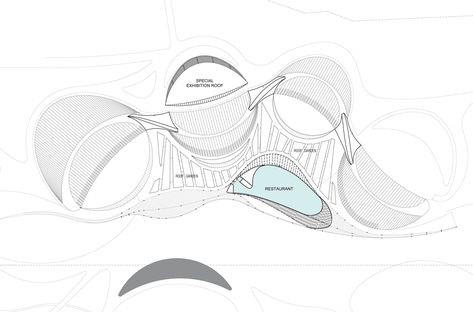 Floor plan of National Ecology Center by Grimshaw and Samoo Rehabilitation Center Architecture, Natural Ecosystem, Concept Diagram, Architecture Design Concept, Tropical Rainforest, Architecture Portfolio, Master Plan, Site Plan, Structural Engineering