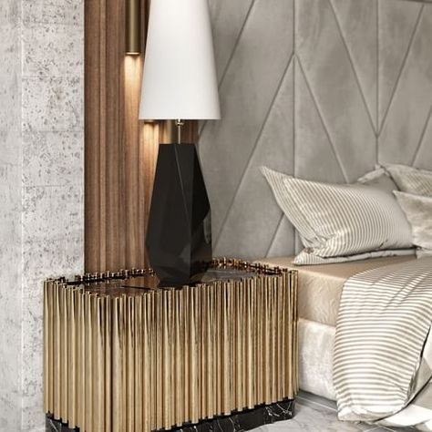 BOCA DO LOBO® (@bocadolobo) • Instagram-foto's en -video's Eclectic Loft, Nightstand Design, Unique Nightstand, Style Nightstand, Modern Luxury Bedroom, Exclusive Furniture, Luxury Rooms, Bed Room, Luxurious Bedrooms