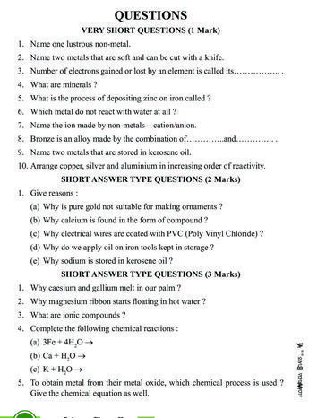 Class 10 Science Metals and Non Metals Notes, Important Questions & Practice Paper Metals And Non Metals Science Notes Class 10, Metals And Non Metals Science Notes, Metals And Non Metals Class 10, Metals And Non Metals Notes, Class 9 Science Notes, Class 10 Science Notes, Trigonometry Worksheets, Class 10 Science, Sample Question Paper