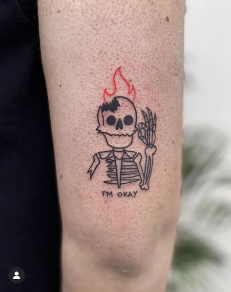 Tattoos Torso, Tattoos Creepy, Punk Tattoo Ideas, Cool Simple Tattoos, Skull Tattoo Ideas, Small Skull Tattoo, Tattoos Funny, Emo Tattoos, Tattoos Hand