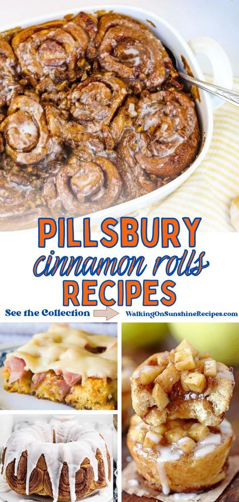 From classic Refrigerated Biscuit Dough Recipes with gooey icing to creative twists and variations, there's a cinnamon roll recipe for everyone's tastes included in this collection and they all start out with a can of Pillsbury Cinnamon Rolls. Cinnamon Roll Desserts Pillsbury, Things To Make With Pillsbury Cinnamon Rolls, Dessert Using Biscuit Dough, Recipe Using Pillsbury Cinnamon Rolls, Bacon Cinnamon Rolls Pillsbury, Recipes Using Pillsbury Grands Biscuits, Pillsbury Cinnamon Roll Recipes Ideas, Cinnamon Rolls Using Canned Biscuits, Biscuit Dessert Recipes Canned