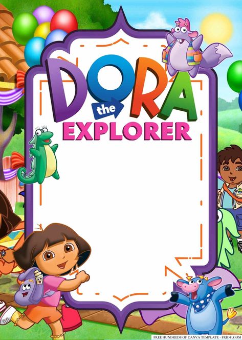 FREE Editable Dora the Explorer Birthday Invitations Check more at https://www.fridf.com/free-editable-dora-the-explorer-birthday-invitations/ Dora The Explorer Background, Explorer Birthday Party, Dora Birthday, Background Wallpaper For Photoshop, Dora The Explorer, Background Wallpaper, Dance Moms, 2nd Birthday, Invitation Design