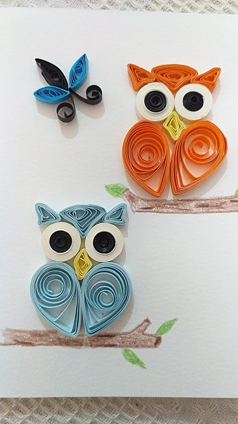 Simple Paper Quilling Ideas, Quilling Birds Easy, Quilling Animals Easy, Quiling Paper Art Easy, Quiling Paper Ideas, Easy Quilling For Beginners, Quilling Art For Beginners, Quilling Ideas For Beginners, Easy Paper Quilling Ideas