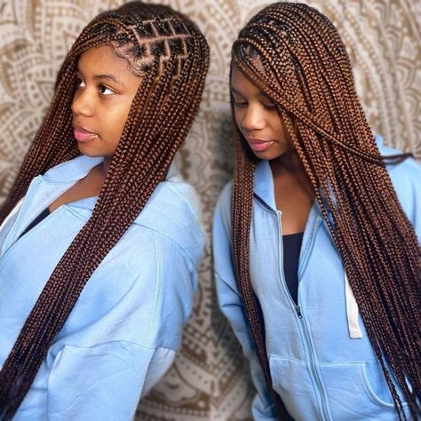 2021 Braided Hairstyles: Latest Box Braid Hairstyles To Try NowLatest Ankara Styles 2020 and Information Guide Latest Box Braids Hairstyles, Latest Box Braids, Goddess Braid Styles, Latest Braided Hairstyles, Black Box Braids, Braids Pictures, Braiding Styles, Jumbo Box Braids, Box Braid