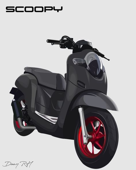 Edited by Photoshop Honda Scoopy Scoopy Honda, Vector Motor, Motor Modif, Motorcycle Humor, Honda Scoopy, Honda Scooters, Car Drift, Boy Post, Seni Pop