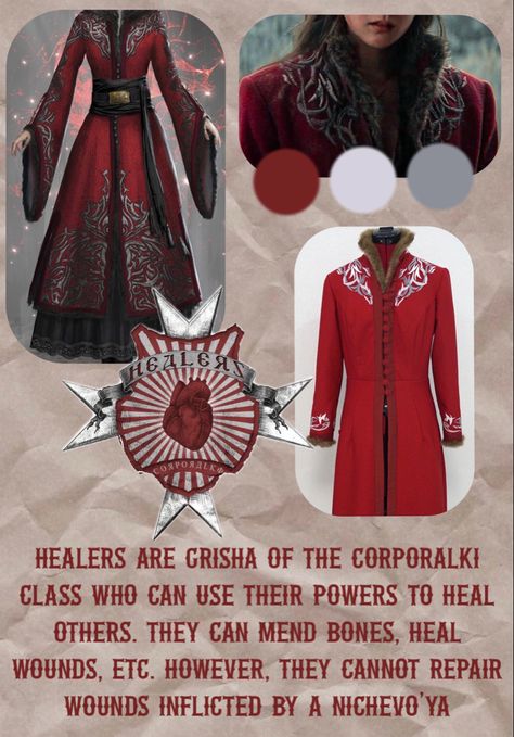 Shadow And Bone Costumes Diy, Shadow And Bone Grisha Orders, Kefta Grisha, Grisha Kefta, Grisha Orders, Stage Costume Design, Winter Veil, Bone Books, Grisha Trilogy