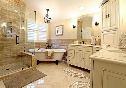 One day! Corner Tub Tile Ideas, Corner Tub Remodel, Corner Tub Master Bath, Double Bathtub, Color Vanity, Bath Layout, Neutral Bathroom, Dream Master, Corner Tub