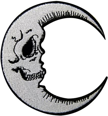 Grinning Face, Moon Skull, Patch Hole, Skull Patch, Planets Art, Embroidered Badges, Cool Patches, Skull Face, Man On The Moon