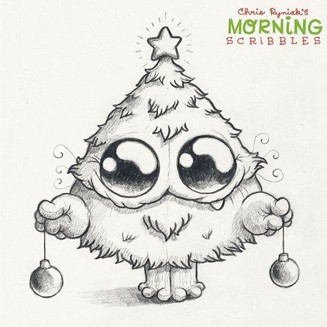 Explore CHRIS RYNIAK photos on Flickr. CHRIS RYNIAK has uploaded 1191 photos to Flickr. Chris Ryniak, Cute Monsters Drawings, Christmas Tree Drawing, Christmas Drawings, Arte Doodle, Monster Drawing, Angel Drawing, Christmas Outfits, Christmas Drawing