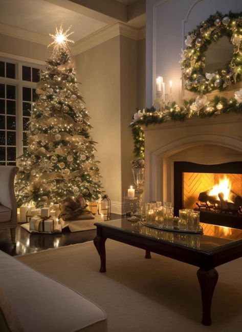 Living Room Window Decor Ideas, Christmas Decor Inspo Living Room, Christmas Home Decorations Living Room, Cozy Christmas Decor Living Room, Christmas Decor Ideas For Living Room Fireplaces, Christmas Home Decor Ideas Living Room, Living Christmas Decorations, Fireplace Christmas Decorations, Christmas Fireplace Decorations