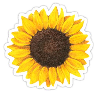 Sunflower Sticker, Filipino Tattoos, Sunflower Drawing, Small Sunflower, Sunflower Tattoo, Plant Drawing, Aesthetic Stickers, Print Stickers, What You Think