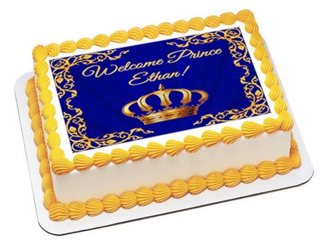 Royal Baby Shower Theme, Prince Baby Shower Cake, Royal Baby Shower Boy, Royalty Baby Shower, Baby Shower Sheet Cakes, Prince Baby Shower Theme, Prince Cake, Crown Baby Shower