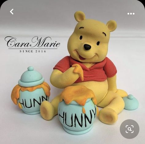 Disney Fondant Cake, Winnie The Pooh Fondant Tutorial, Winnie The Pooh Fondant Cake, Pooh Bear First Birthday Cake, Winnie The Pooh Fondant, Winnie The Pooh Cake Topper, Pooh Cake Topper, Fondant Unicorn Cake Toppers, Winnie The Pooh Figurines