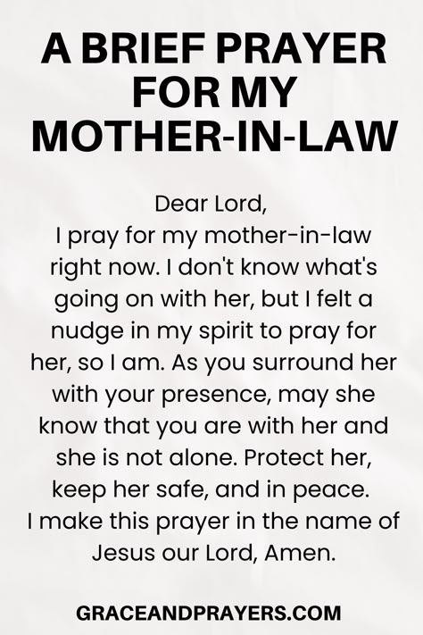 Looking for prayer for your mother-in-law? Want to know what to pray for the mother of your spouse? We'll share 9 simple prayers to help. Mother In Law Boundaries Quotes, Prayer For Mother In Law, Prayer For My Mother, Mother In Law Hates Me, Dealing With A Toxic Mother In Law, Difficult Mother In Law Quotes, Interfering Mother In Law Quotes, Mother In Law Quotes, Prayer For Fathers