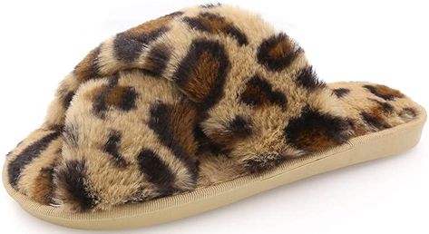 Bedroom Slide, Leopard Plush, Fluffy Comforter, Leopard Slippers, Cheap Slippers, Slippers Online, Slide Slippers, Faux Fur Slippers, Fuzzy Slippers