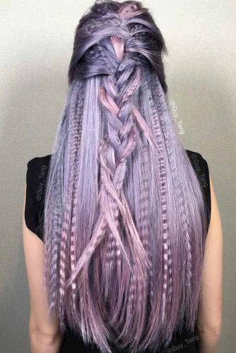 Mermaid Braid, Guy Tang, Crimped Hair, Lilac Hair, Lavender Hair, Beautiful Hair Color, Pastel Hair, Trending Hairstyles, Mermaid Hair