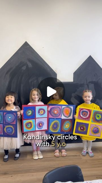 Art classes for kids on Instagram: "Wassily  Kandinsky - is a very famous artist, who is called the father of abstract art. Today our youngest students learned about this artist and his colorful paintings and created concentric circles, inspired by Kandinsky.  We start classes from the age of 4! 😍  www.artbackyard.com" Kandinsky Art For Kids, Kandinsky For Kids, Kandinsky Circles, Famous Artists For Kids, Art Classes For Kids, Kandinsky Art, Wasilly Kandinsky, Concentric Circles, Artists For Kids