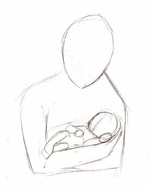 Baby Body Drawing, Parent And Kid Drawing Reference, Parent And Child Drawing Reference, Holding A Baby, Siluete Umane, Baby Drawing, Architectural Drawing, Anime Drawing, Fan Art Drawing