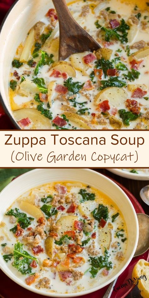 The BEST Zuppa Toscana Soup (Olive Garden Copycat) - Cucinadeyung Zappa Toscana Soup, Tuscan Soup Olive Garden, Zappa Toscana, Toscana Soup Olive Garden, Crockpot Zuppa Toscana, Soup Tuscan, Macbook Wallpaper Aesthetic High Quality, Zuppa Toscana Soup Olive Garden, Creamy Tomato Bisque