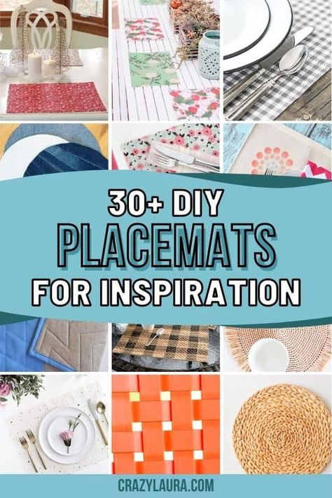 Whether you want to make a no-sew table mat or you're looking for a holiday-themed craft, check out these DIY placemats and ideas for inspo! #diy #diyplacemats #placemats Cloth Placemats Diy, Placemats For Square Plates, Placemats With Cutlery Pocket, Sew Placemats Pattern, Holiday Placemats Diy, Homemade Placemats Diy, Making Placemats Diy, How To Make Table Mats, Diy Table Placemats Ideas