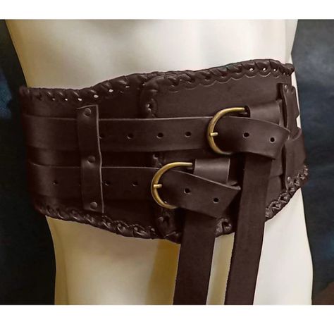 Retro Vintage Punk & Gothic Medieval Renaissance Steampunk Waist Belt Knight Ritter Viking Outlander Ranger Elven Men's Women's Unisex Masquerade Performance Masquerade Waist Belt 2024 - $29.99 Steampunk Props, Viking Pirate, Costume Viking, Viking Cosplay, Medieval Cosplay, Mode Steampunk, Pirate Accessories, Medieval Belt, Steampunk Dress