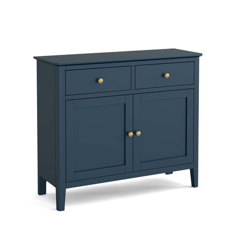 Wood Living Room Furniture, Blue Home Offices, Blue Sideboards, Storage Cupboard, Small Sideboard, Side Board, Modern Sideboard, Cupboard Storage, Scandi Style