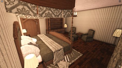 Bloxburg Bedroom Vintage, Bloxburg Room Ideas Vintage, Bloxburg Victorian House Layout, Bloxburg Victorian House Interior, Bloxburg Mediterranean House, Vintage Bloxburg, Bloxburg Vintage, Bloxburg Tutorial, Farmhouse Kids Bedroom