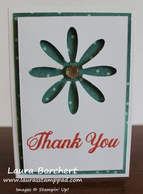 Daisy Delight Stampin' Up, Thank U Cards, Paper Daisy, Daisy Cards, Handmade Thank You Cards, Making Greeting Cards, Stamp Pad, Punch Cards, Stamping Up Cards