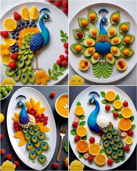 Vegetable Carving Ideas Creative, Salad Decoration Ideas, Salad Decoration, Decorative Food, Fruit Platter Designs, Fruit Animals, Farm Fresh Recipes, Sweet Decoration, Amazing Food Art