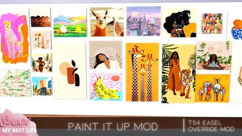 Sims 4 More Paintings Mod, Sims 4 More Paintings, Sims 4 Paint It Up Mod, Paint It Up Mod Sims 4, Sims 4 Painting Mod, Sims 4 Painting Replacement, Sims 4 Painting Override, Sims 4 Paintings Cc, Furniture Cc