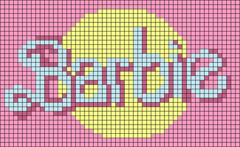 Alpha pattern #38042 | BraceletBook Barbie Crochet Graph, Barbie Crochet Grid, Barbie Grid Pattern, Cute Crochet Grid Pattern, Barbie Pixel Grid, Pixel Graph Crochet Chart Free Pattern, Barbie Cross Stitch Pattern, Barbie Alpha Pattern, Barbie Perler