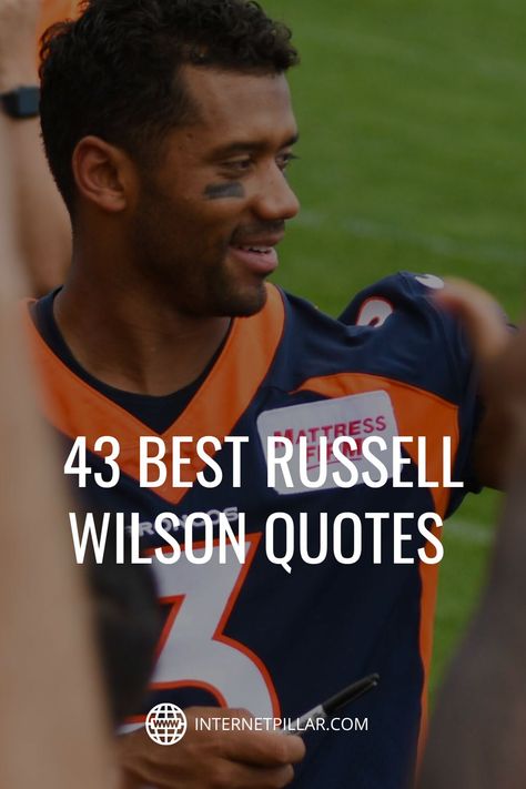 43 Best Russell Wilson Quotes from the American Football Quarterback - #quotes #bestquotes #dailyquotes #sayings #captions #famousquotes #deepquotes #powerfulquotes #lifequotes #inspiration #motivation #internetpillar Quarterback Quotes, Shakira Quotes, Russell Wilson, Best Motivational Quotes, Seattle Seahawks, Powerful Quotes, Bad Timing, National Football League, Football League